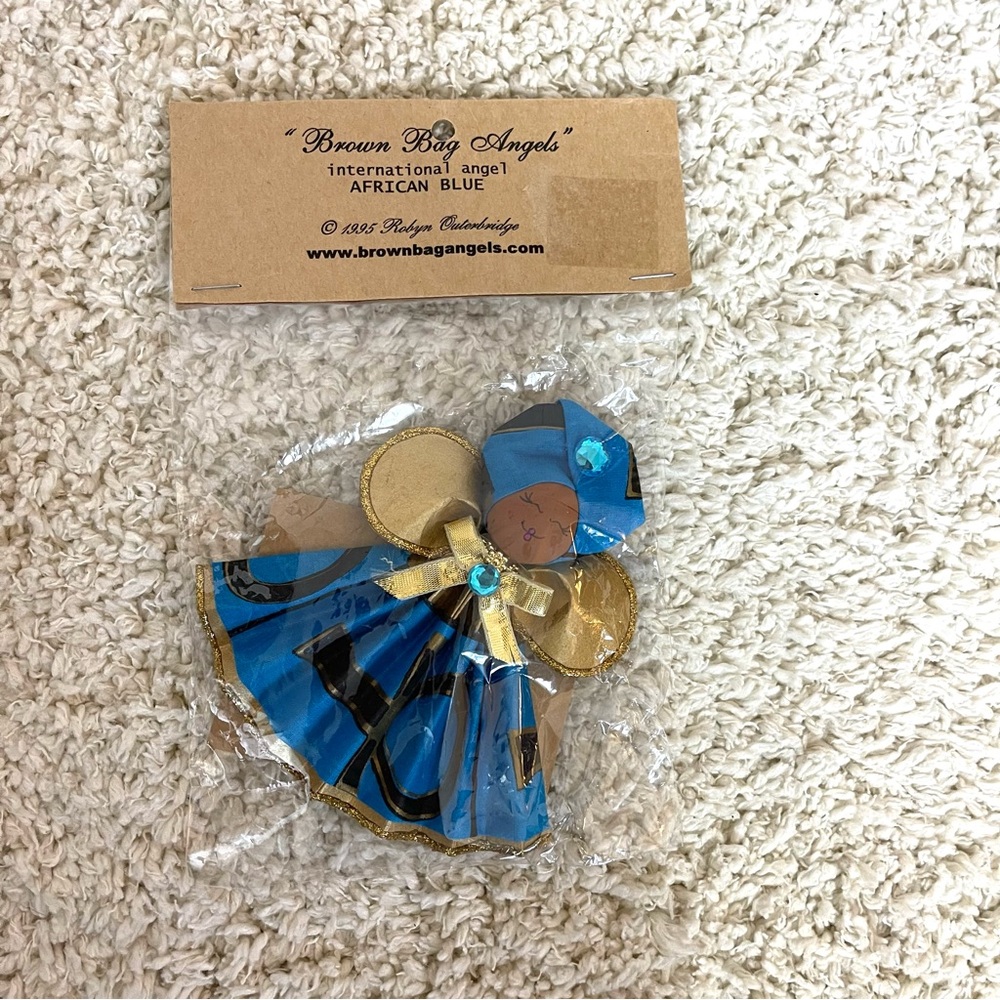 Brown Bag Angels African Blue Ornament